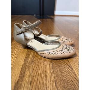 Pikolinos Elba Tan/Brown Closed Toe Ankle Strap Cottagecore Mary Jane Size 36